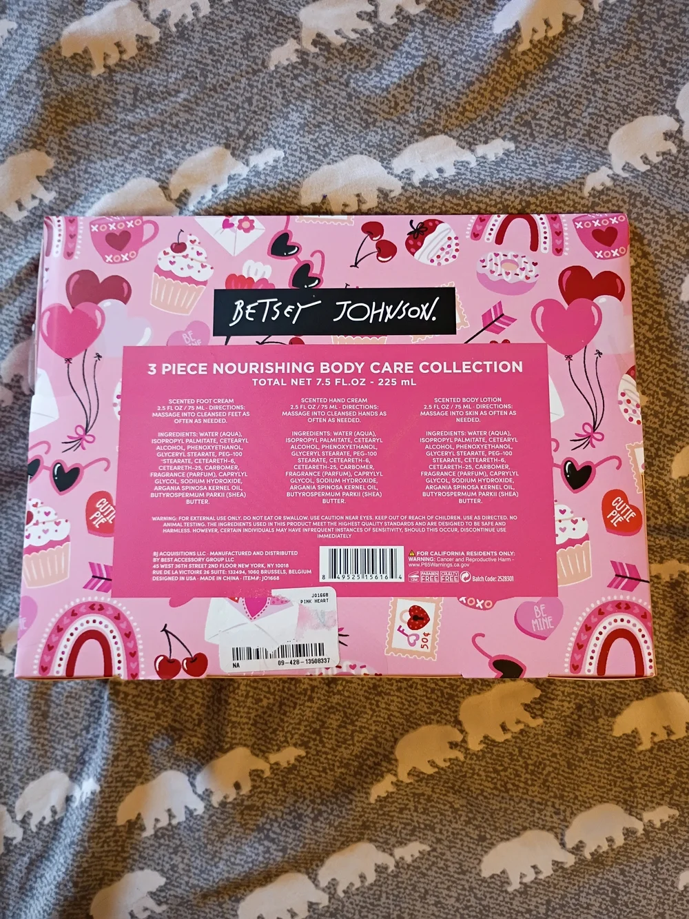 BETSEY JOHNSON BODY CARE 3 PACK